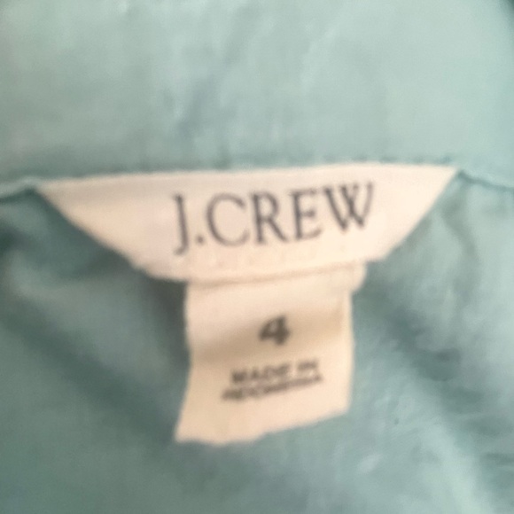 J. Crew Mint Green Cotton Pleated Zip Back Maxi A-line Skirt w/ Pockets Size 4 - Picture 5 of 5